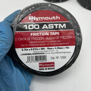 Plymouth 100 ASTM Mechanical Friction Tape .75in x .015in x 60ft Cat No 1002 5pk 2
