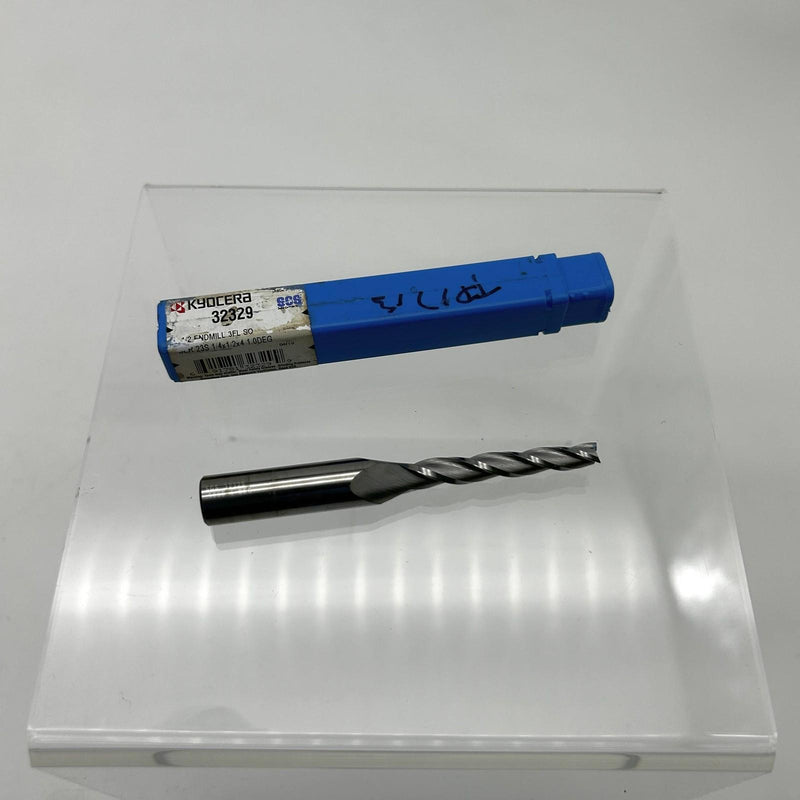 Kyocera 32329 End Mill SER 23S 1/4 x 1/2 x 4 1.0 Deg 3 Flutes Square Carbide 9
