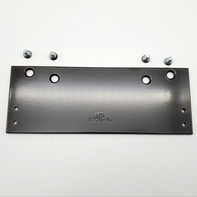 LCN 1070-18PA Mounting Plate Dark Bronze Parallel Arm Install Top Rail Less 4" 1