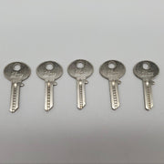 5x Ilco 1073 Key Blanks For Fraim Padlocks Nickel Plate Over Brass NOS 3