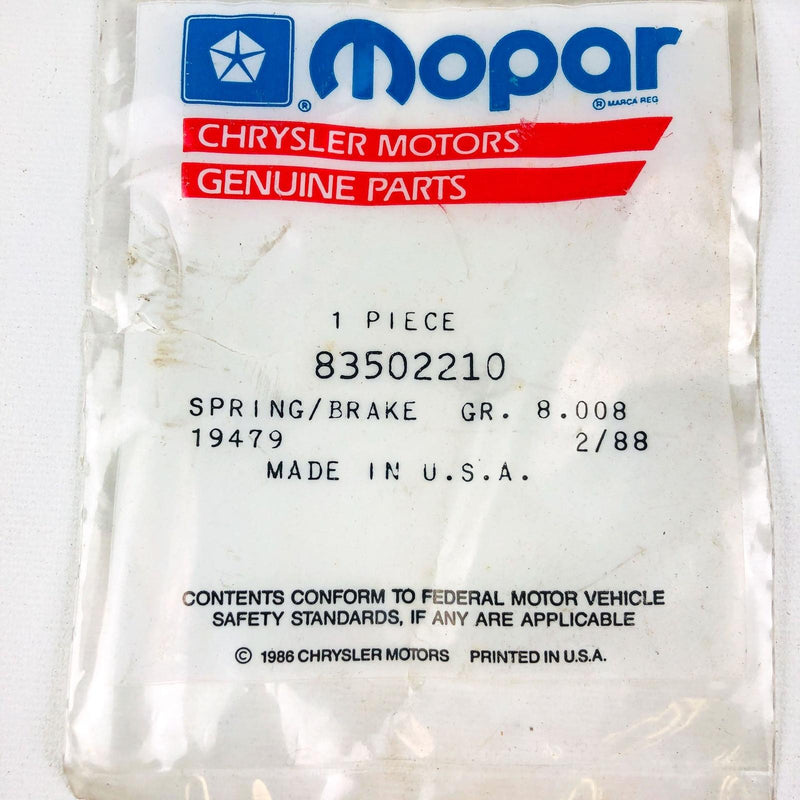 Mopar 83502210 Spring for Brake Shoe Gr 8.008 OEM NOS Yellow 9