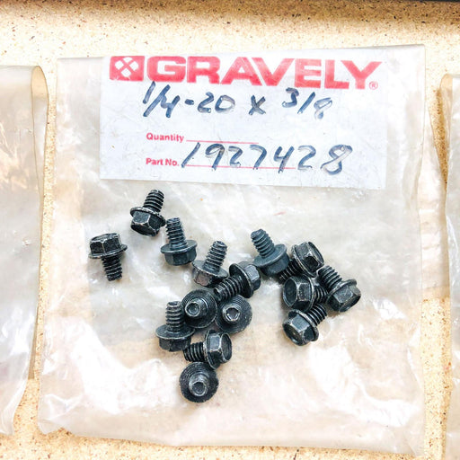 Simplicity 1927428 Screw 1/4-20x3/8 OEM NOS Replaced by 703583 Loose Blk Coated 2