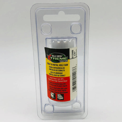 Blu Mol Xtreme 5128B Hole Saw 7/8" / 22mm Cobalt Steel Bi-Metal Cats Eye Open 1