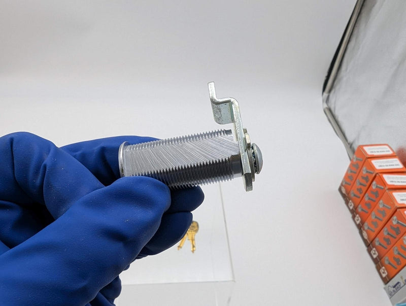 National C8106 Cam Lock 1-7/16" Len 3/4" Diam Dull Chrome Flush Mount Keyed Diff 3