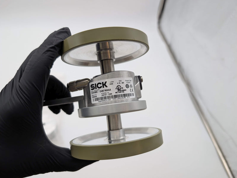 Sick DUV60E-D4KFWAAA Incremental Measuring Wheel Encoder 12" w/ Counterweight