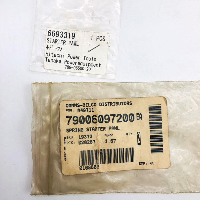 Tanaka 79006097200 Starter Pawl Spring OEM NOS Superseded to 6684684 Open 5