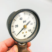 Vintage Air Compressor Gauge USG 100 Lb PSI Pressure Readings With Fittings 7
