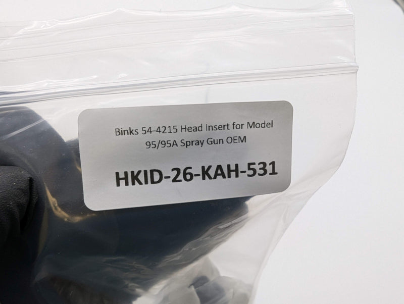 Binks 54-4215 Head Insert for Model 95/95A Spray Gun OEM