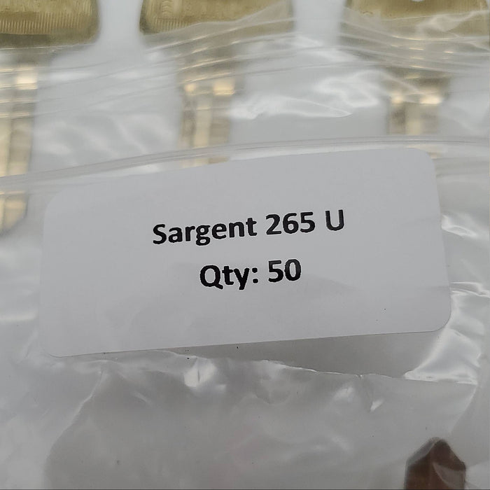 10x Sargent 265 U Key Blanks U Keyway Nickel Silver 5 Pin NOS 4