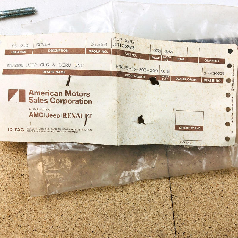AMC Jeep J8120383 Screw Philips Genuine OEM New Old Stock NOS 9