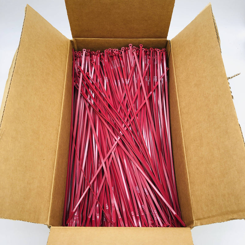 Panduit BT4S-M2-PRT Cable Tie Metal-Barb 15.1L Standard Nylon Red Custom Pk1000 8