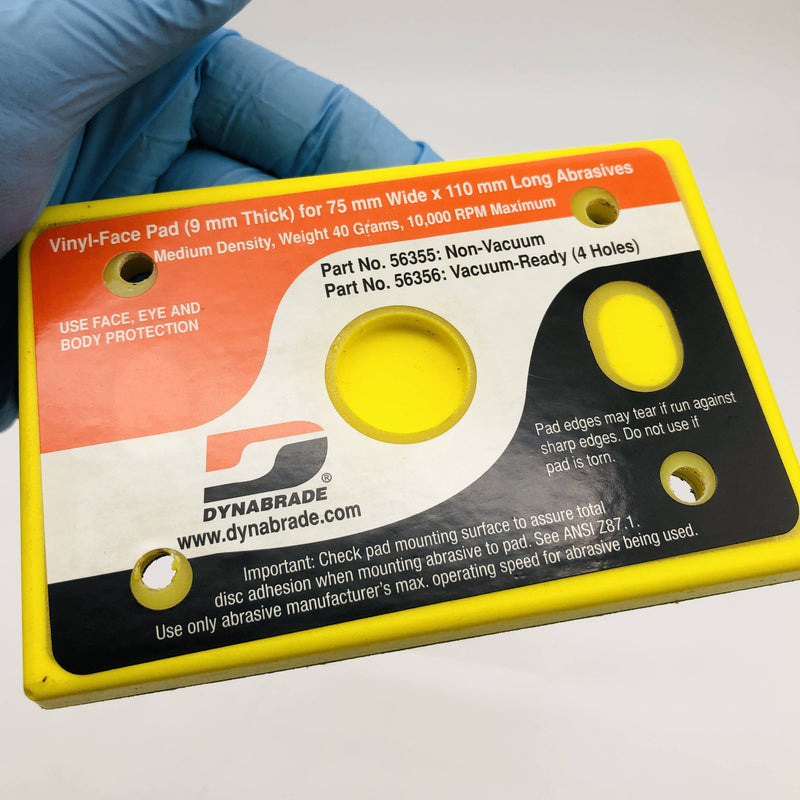 Dynabrade 56355 Backing Pad for Sanding Disc 74mm X 110mm PSA Non-Vacuum Medium 4