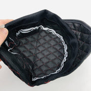 Guard Line 490714 Welders Skull Cap Quilted Black Red Cross Stitching 7in 2pk 3