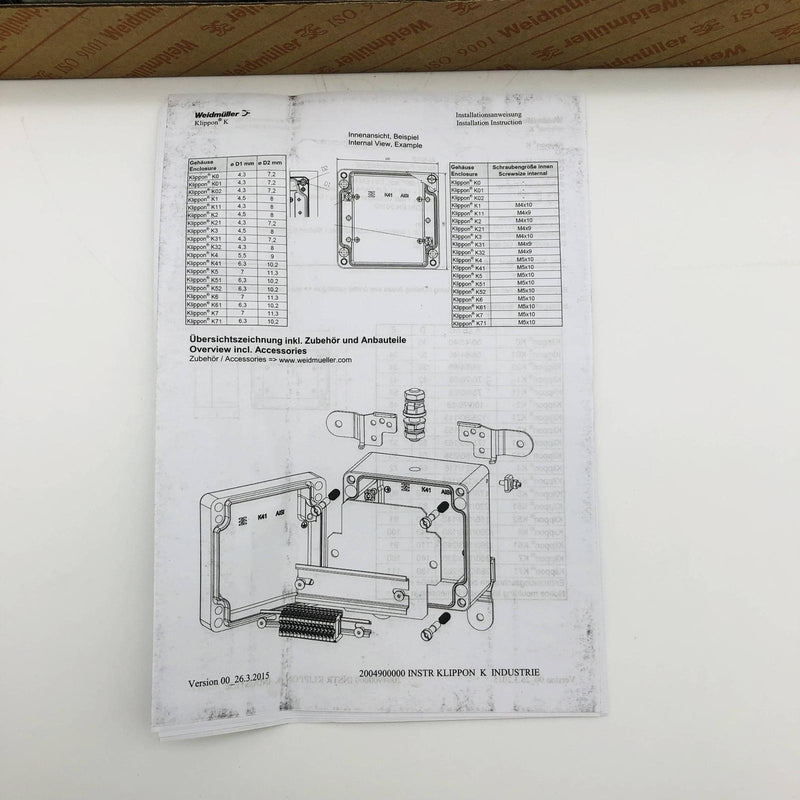 10pk Weidmuller 0342000000 Aluminum Enclosure Empty Housing Klippon K1 6