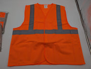 3x Cordova V210P High Visibility Safety Vests Orange XL Hook And Loop Closure 2
