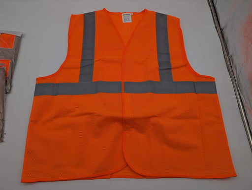 3x Cordova V210P High Visibility Safety Vests Orange XL Hook And Loop Closure 2