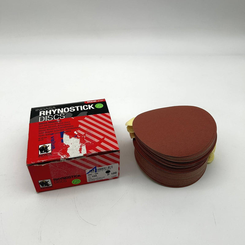 Indasa Rhynostick 500-100 Disc Self Adhesive Solid 5inch Redline P100 100/Box 7
