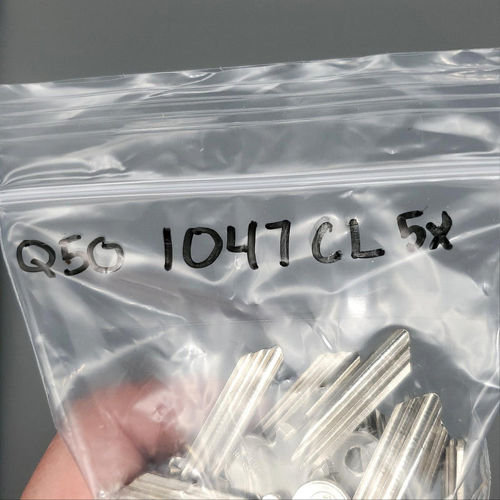 5x Ilco 1047CL Key Blanks fits Some Sager Locks Nickel Plated NOS 3
