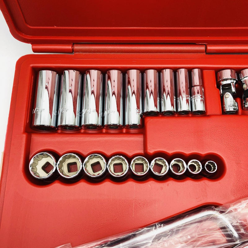 Stanley Proto J52138 Socket Set Combination 3/8 Drive 12PT Imperial 33PC 3