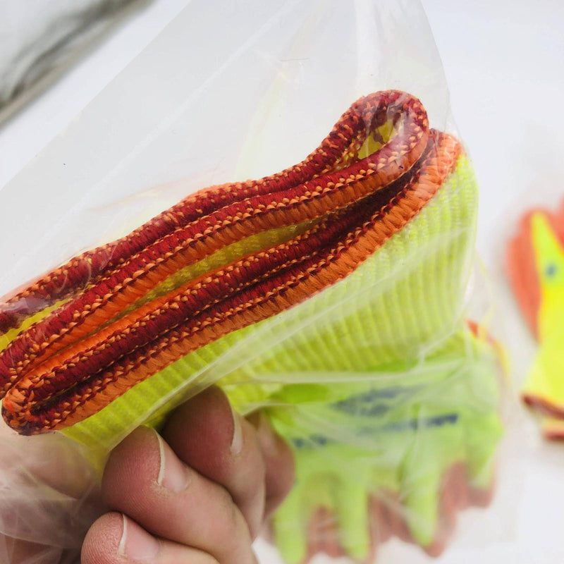 PIP HVY710HSNFB Work Glove Sz Small Hi Vis Yellow Oran Nitrile Foam HPPE 3 Pairs 5