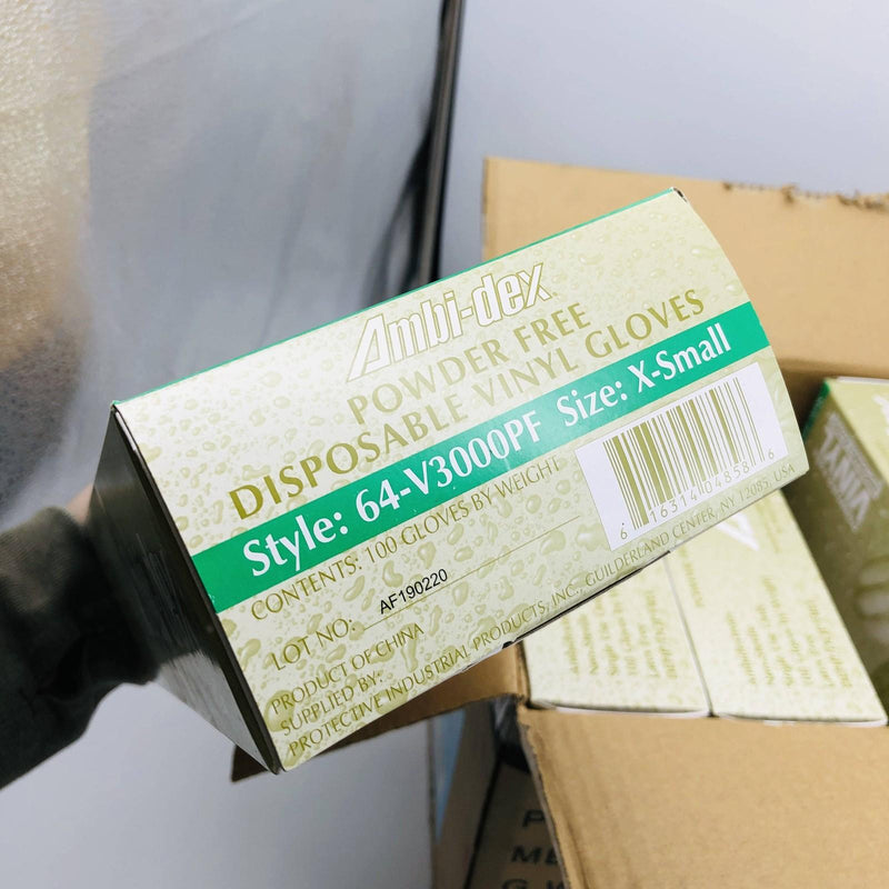 PIP Vinyl Gloves Powder Free Sz XS Industrial Grade 3 Mil 64-V3000PF 1000pk/1Cs 5
