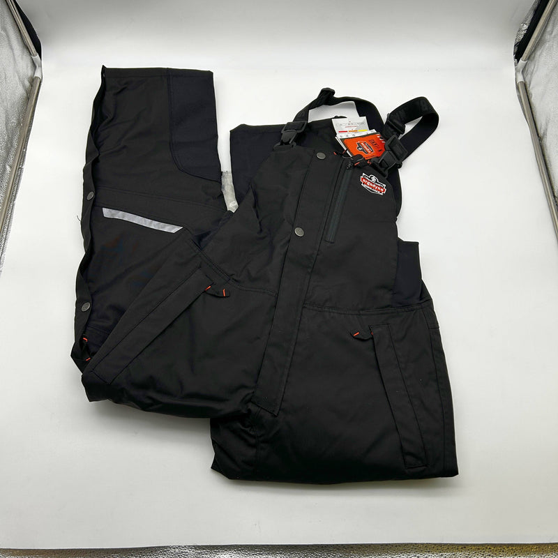 Ergodyne N-Ferno 6471 Thermal Bibs Overalls Size Small Black 41212 Reflective