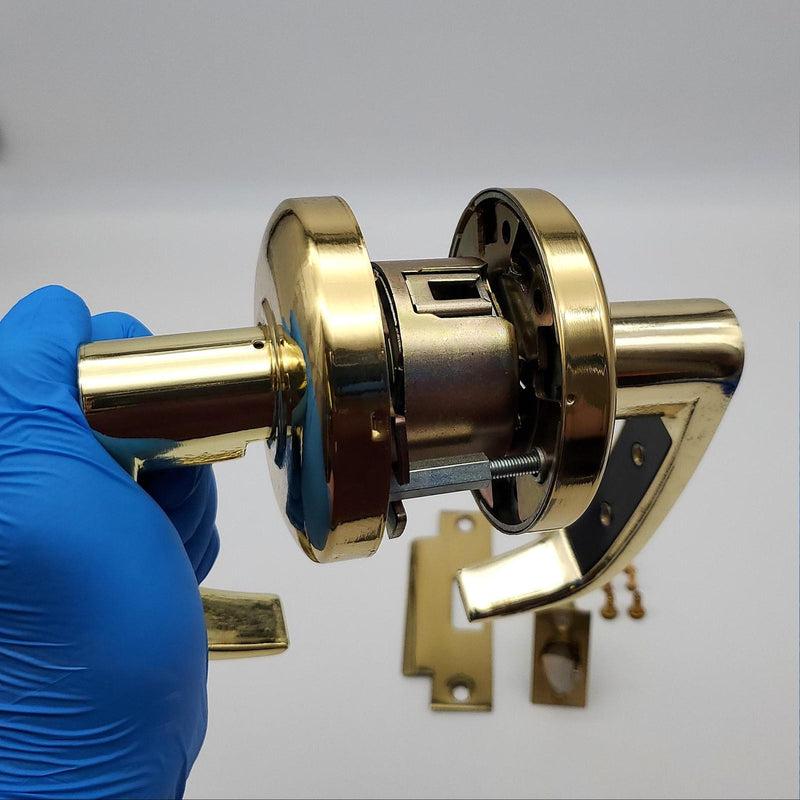 Sargent Door Lever Storeroom Lock Bright Brass 2-3/4" Backset L Lever 65G04 4