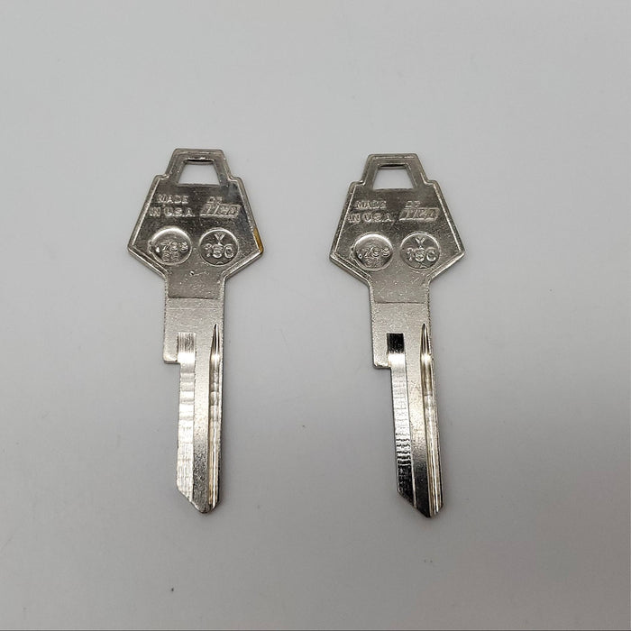 2x Ilco 1769CH Key Blanks for Chrysler Nickel Plated 3