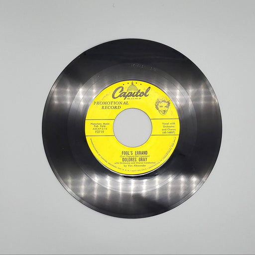 Dolores Gray Fool's Errand Single Record Capitol Records 1957 F3719 Promo 1