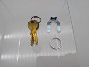 National C8720 Mailbox Lock Satin Chrome for Dura Steel Keyed Diff Key Retaining 4