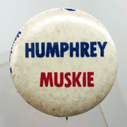 Hubert Humphrey Muskie Button 1" Pinback Political Campaign President Vintage 4