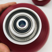 2pk Colson CG-Max Caster Wheel 5 x 2 Polyurethane On Aluminum Maroon 1000lb Capa 6