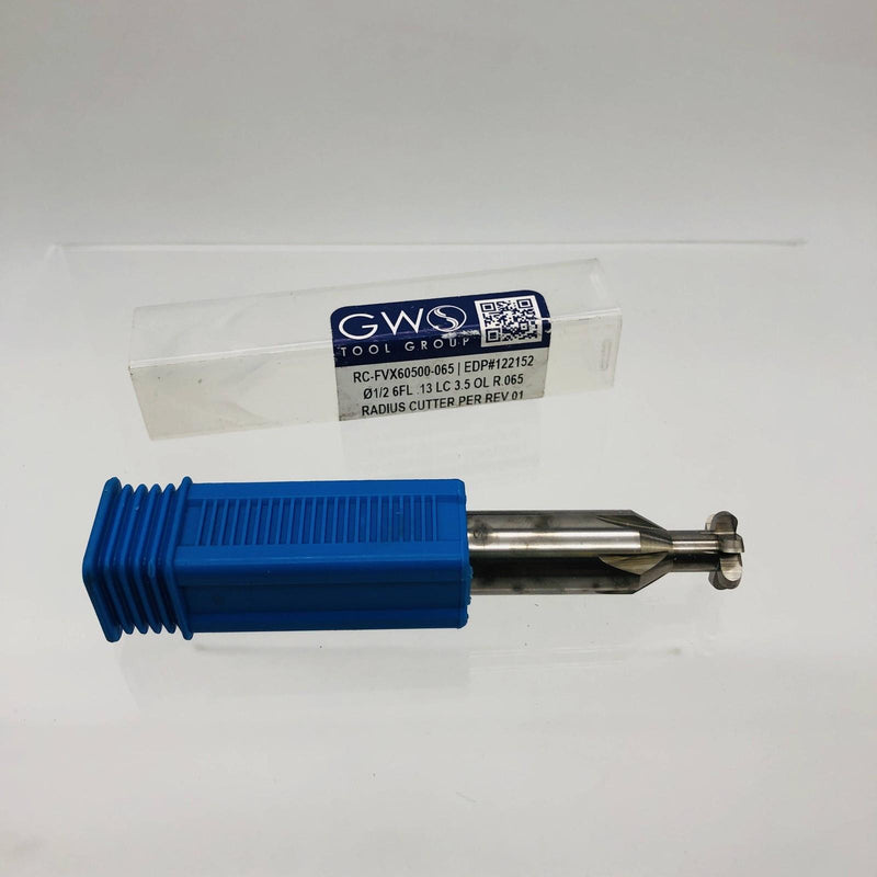 GWS 122152 Carbide Cutter .5 Cutting Tip 6 FL .13LC 3.5OL R.065 RC-FVX60500-065 9