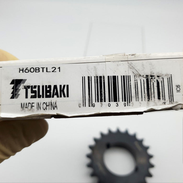 Tsubaki H60BTL21 Roller Chain Sprocket 3-5/8" Hub 5.426"OD 3/4" Pitch Taper Lock 7