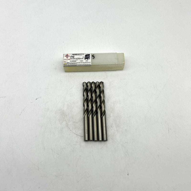 Cle-Line C62887 Jobber Drill Bit 8.9mm 1898 General Purpose HSS Bright Lot of 5