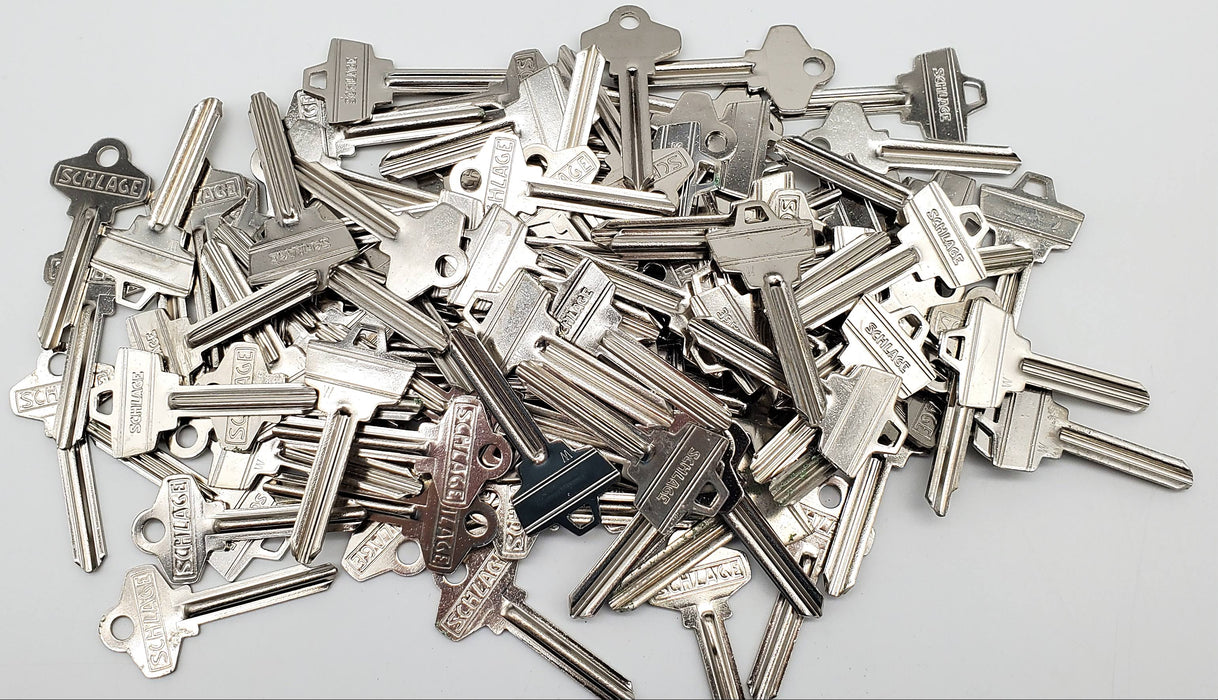 Keys for Crafting 100x Schlage Silver Tone Wafer Keys for Jewelry & Art Rusty 10