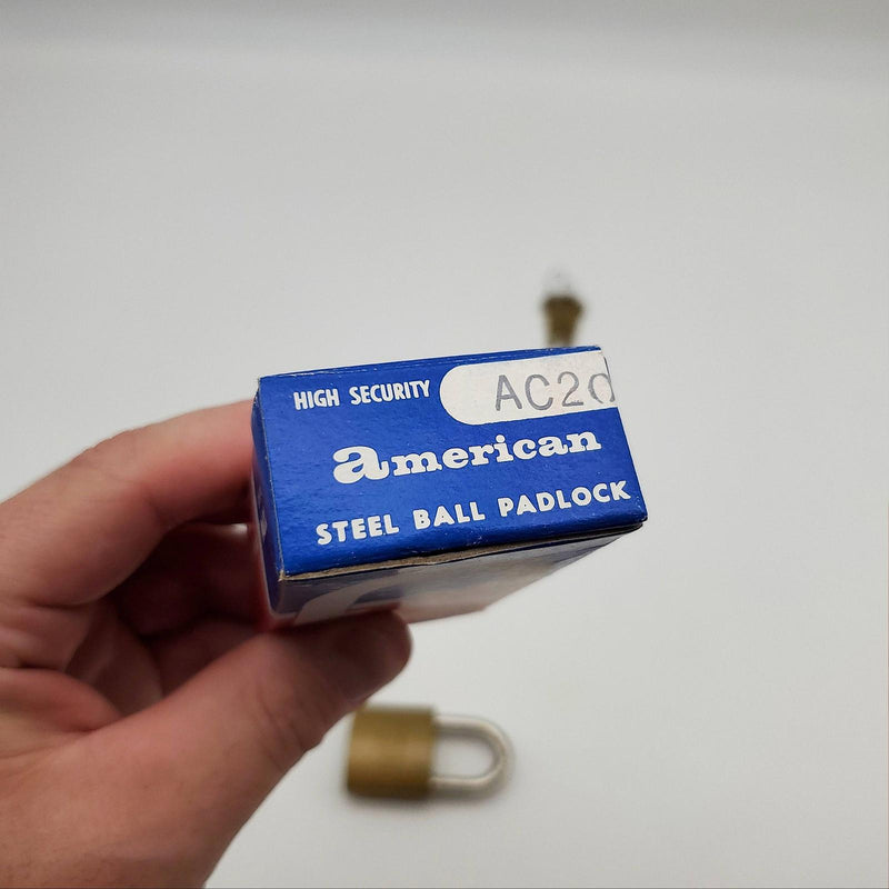 American Lock Padlock AC20 1" L x 5/16" D 1.5" Body Shackle Gold Finish USA Made 8