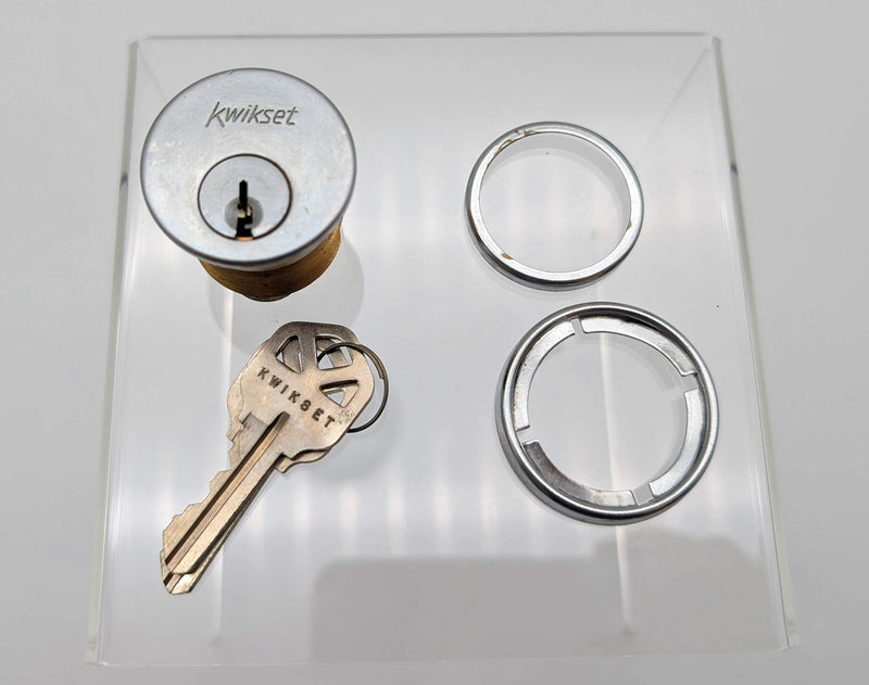 Kwikset Mortise Lock Cylinder 1-1/4" Len Satin Chrome 5 Pin No. 361