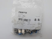 6x Festo QS-G1/8-6-1 Push-In Fittings 6mm OD Tubing 186107 -0.95 bar to 14 bar 4