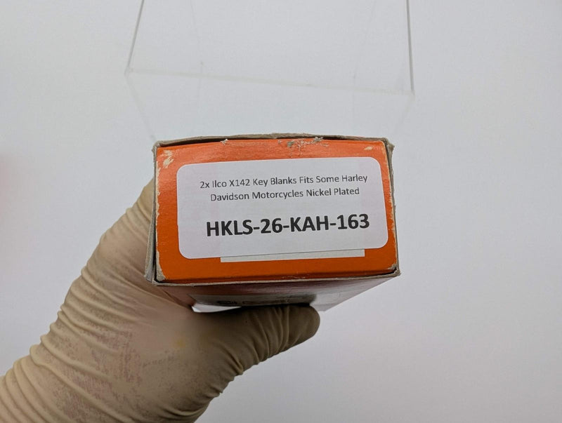 2x Ilco X142 Key Blanks Fits Some Harley Davidson Motorcycles Nickel Plated 3