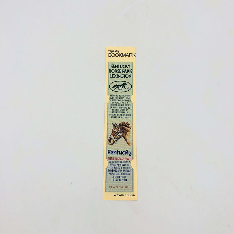 Vintage Kentucky Bookmark LW Bristol 1991 Horse Prk Lexington Souvenir Bluegrass 9