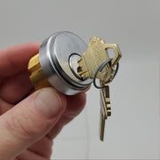 Schlage Mortise Cylinder 1-1/8"L Satin Chrome 1248 Keyway 0 Bit 20-001-626-118 2