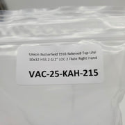 Union Butterfield 1593 Relieved Tap UNF 10x32 HSS 2-1/2" LOC 2 Flute Right Hand 5