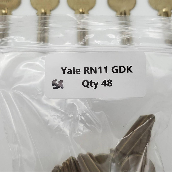 5x Yale RN11 GDK Key Blanks GDK Keyway Nickel Silver 6 Pin NOS 4
