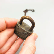 Vintage Slaymaker Padlock Lock and Key Rustless Steampunk Art Deco USA Made Work 4