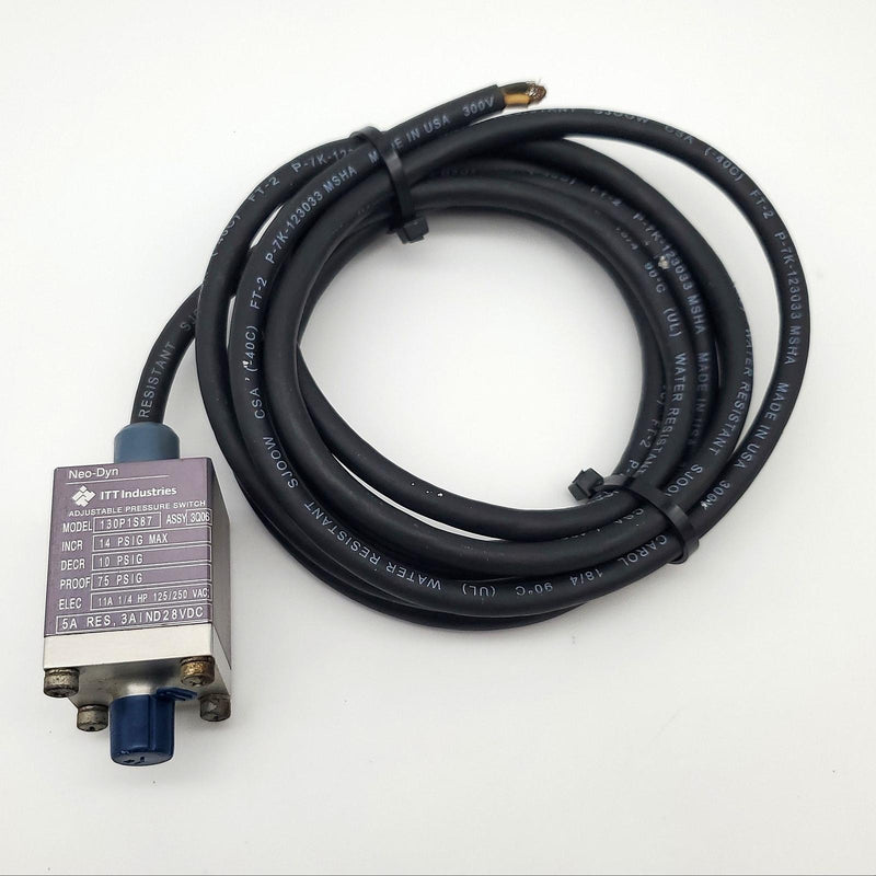Neo-Dyn 130P1S87 Pressure Switch Adjustable 75PSI Max 10PSI Dec 14PSI Inc 1