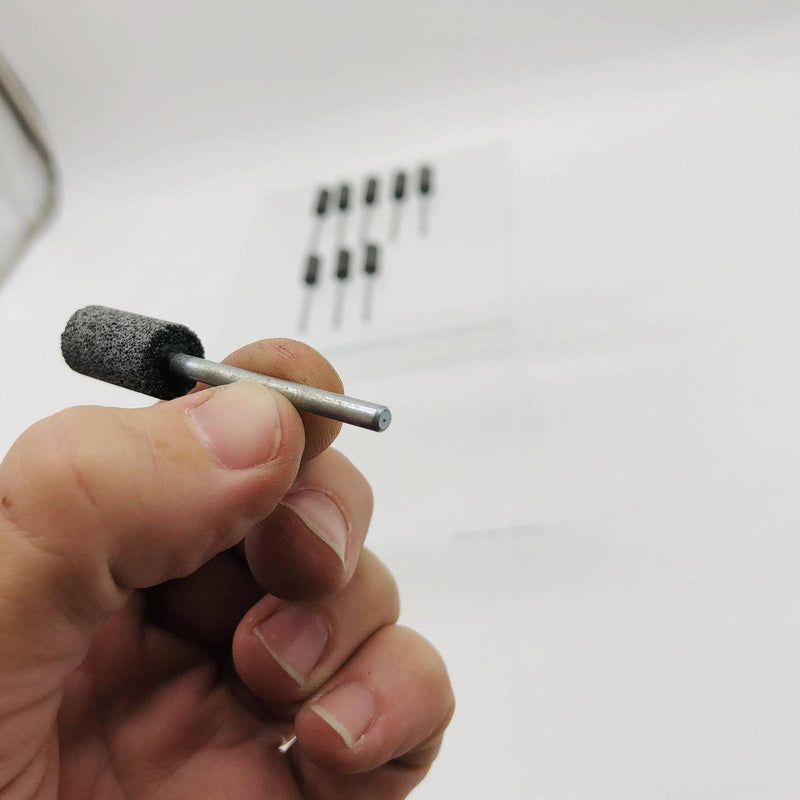 Modern Abrasives 04775 Mounted Point 3/8 x 3/4 Vitrified 1/8 Shank Medium AO 9pk 4