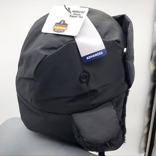 Ergodyne Classic Trapper Hat Black L / XL 6802Z w/ Bump Cap Insert Airline Logo 2