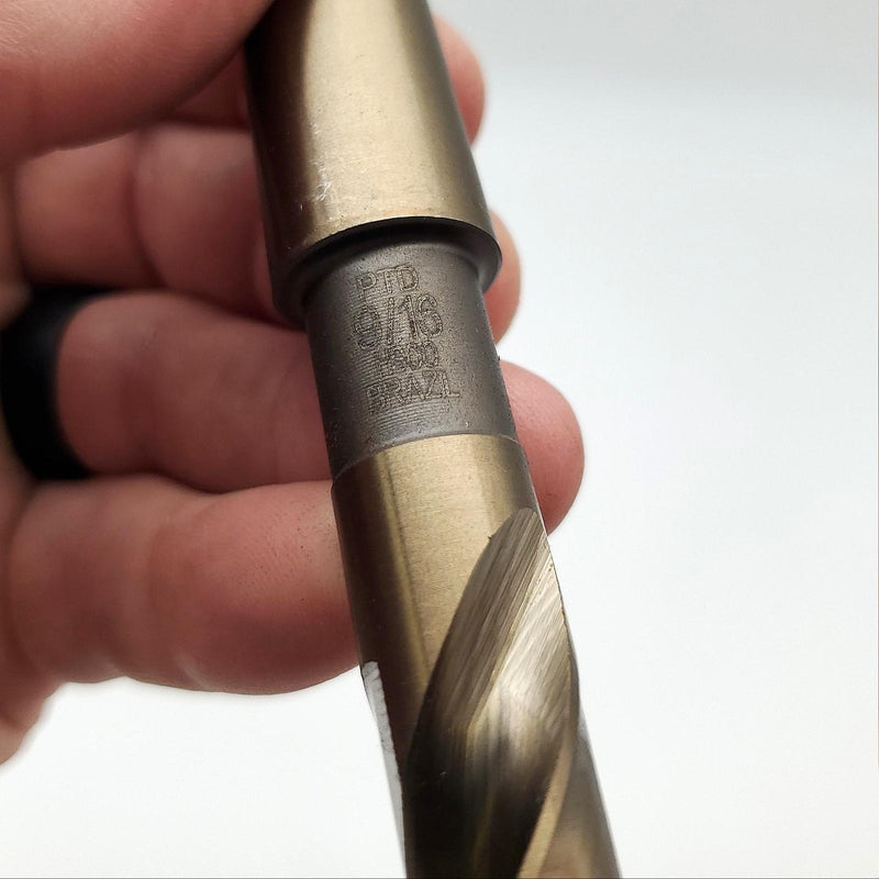 Precision 9/16" Drill Bit 8-3/4"L 135 Deg Cobalt HSS Morse Taper Shank 021336 2