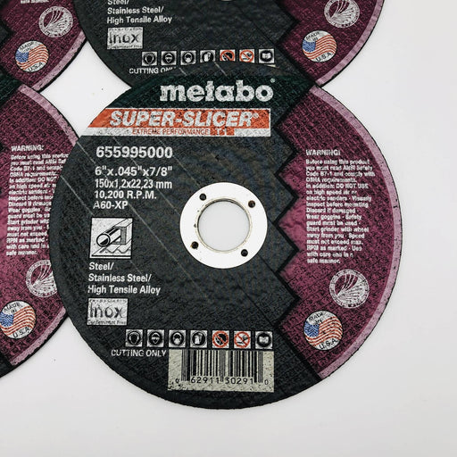 Metabo 55995 Straight Cut-Off Wheel 6"x.045"x7/8" Super Slicer Type 1 A60 XP 6pk 2